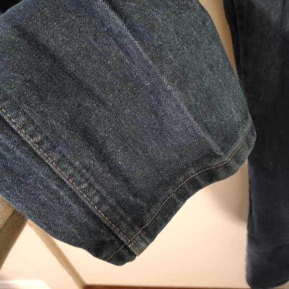 Vintage Wrangler Western Dark Wash High Rise Straight Leg Logo Jeans Size 32 - Picture 7 of 9